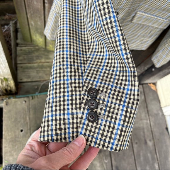 J. Peterman Company Men’s Cotton Checkered Plaid Sports Coat Blazer NWOT Sz 38 - Picture 10 of 16